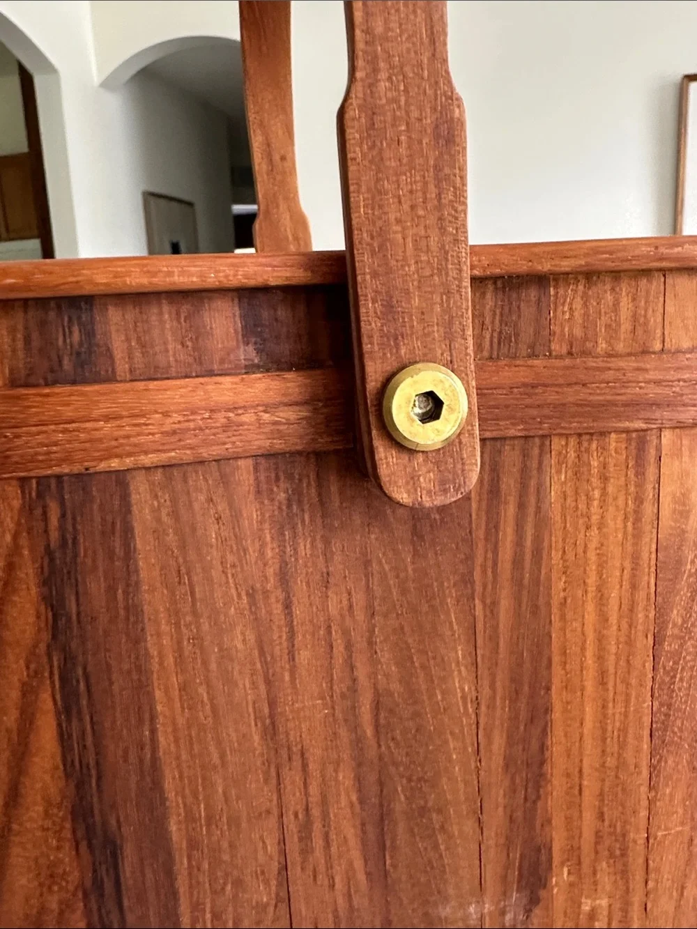 Vintage Teak wood Wine caddy from 1960s